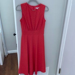 London Times Orangey-Red Sleeveless Dress, Size 4